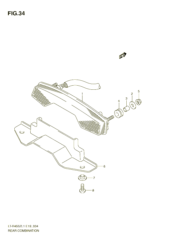 FEU ARRIERE POUR SUZUKI QUADRACER 450 2011 POUR SUZUKI QUADRACERLT R450L1