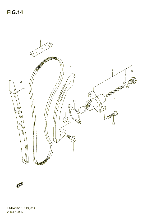 DISTRIBUTION POUR SUZUKI QUADRACER 450 2011 POUR SUZUKI QUADRACERLT R450L1