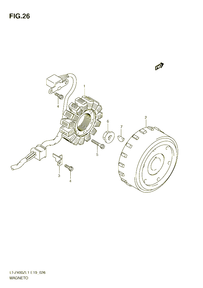 ALLUMAGE ROTOR STATOR POUR SUZUKI QUADSPORT 400 2011 POUR SUZUKI QUADSPORTLT Z400L1