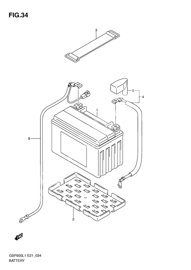 BATTERIE POUR BANDIT 650GSF650UAL1 2011