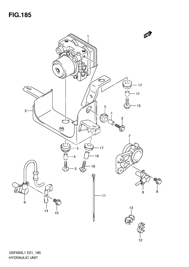 SYSTEME ABS POUR BANDIT 650GSF650UL1 2011