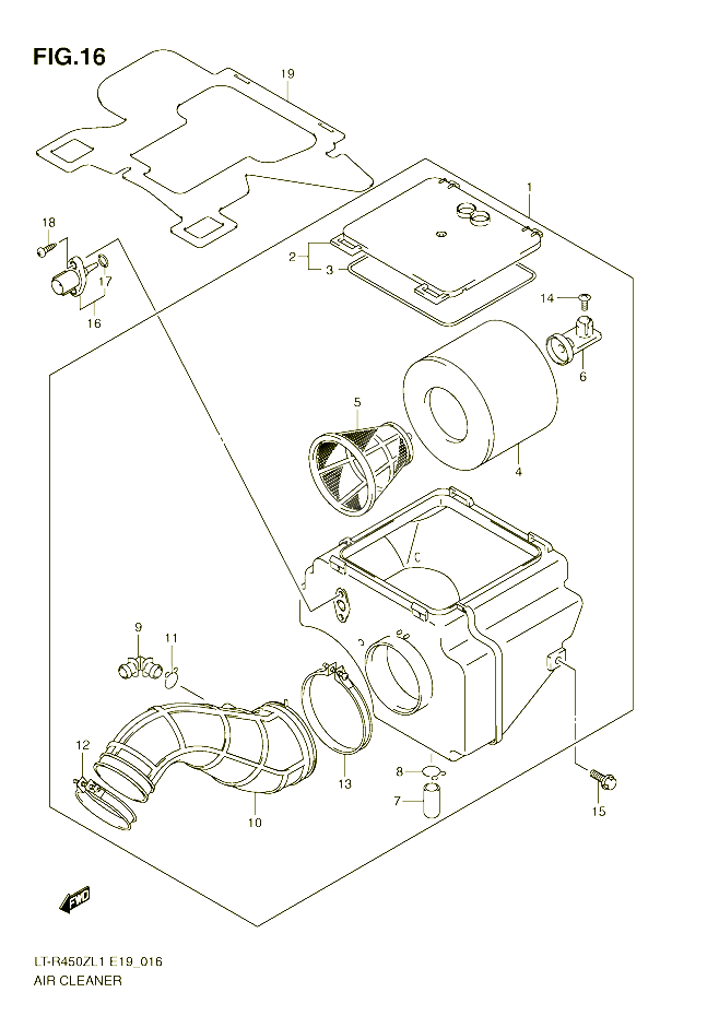 FILTRE A AIR POUR SUZUKI QUADRACER 450 2011 POUR SUZUKI QUADRACERLT R450L1