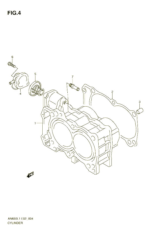 CYLINDRE POUR SUZUKI BURGMAN 650 2011 POUR BURGMAN 650 AN650AL1