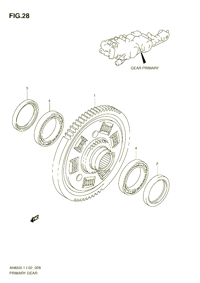 EMBRAYAGE PRIMAIRE POUR SUZUKI BURGMAN 650 2011 POUR BURGMAN 650 AN650AL1