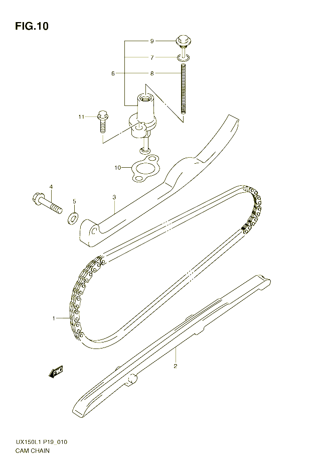 DISTRIBUTION POUR SUZUKI SIXTEEN 150 2011 POUR SUZUKI SIXTEENUX150L1