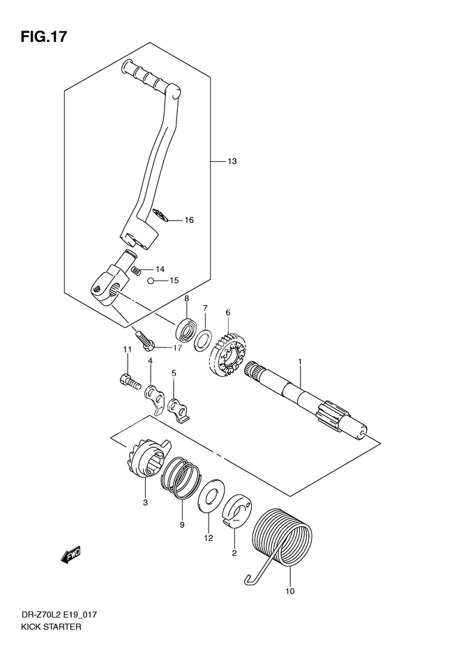 KICK POUR SUZUKI DR ZDR Z70L2 2012