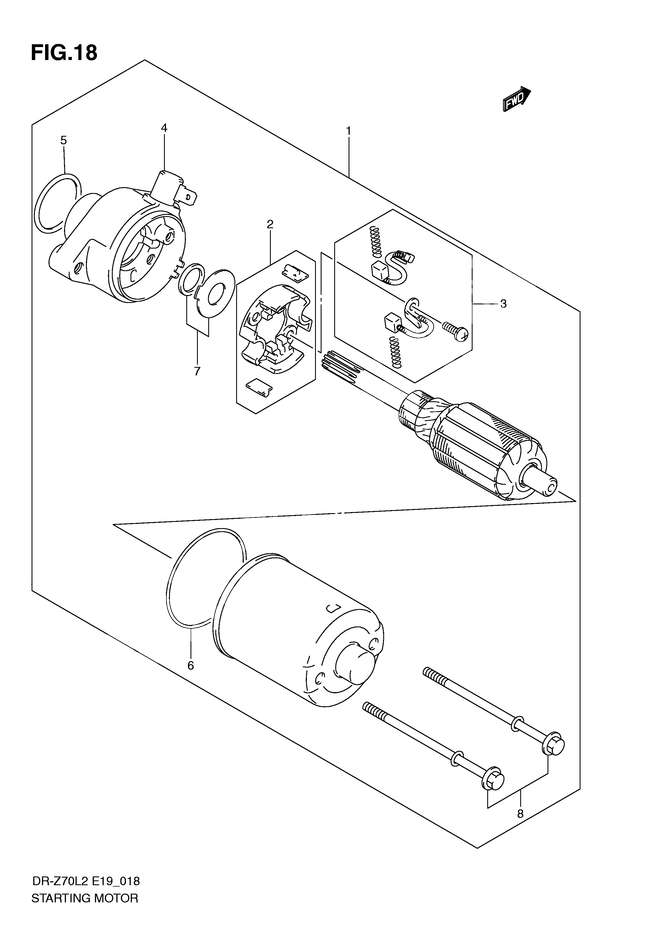 DEMARREUR POUR SUZUKI DR ZDR Z70L2 2012