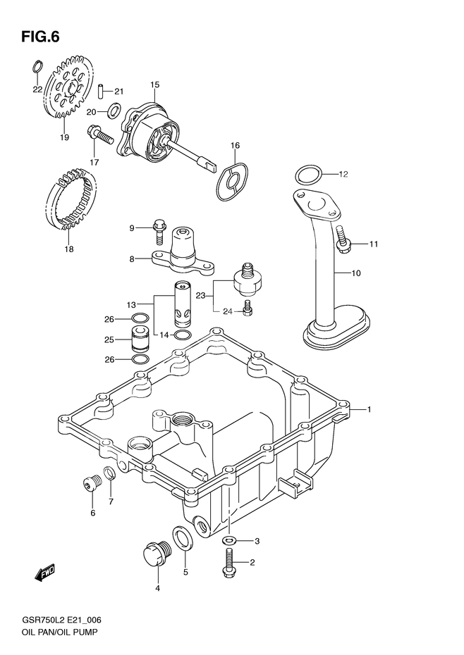 CARTER INFERIEUR POMPE A HUILE POUR GSR 750GSR750UEL2 2012