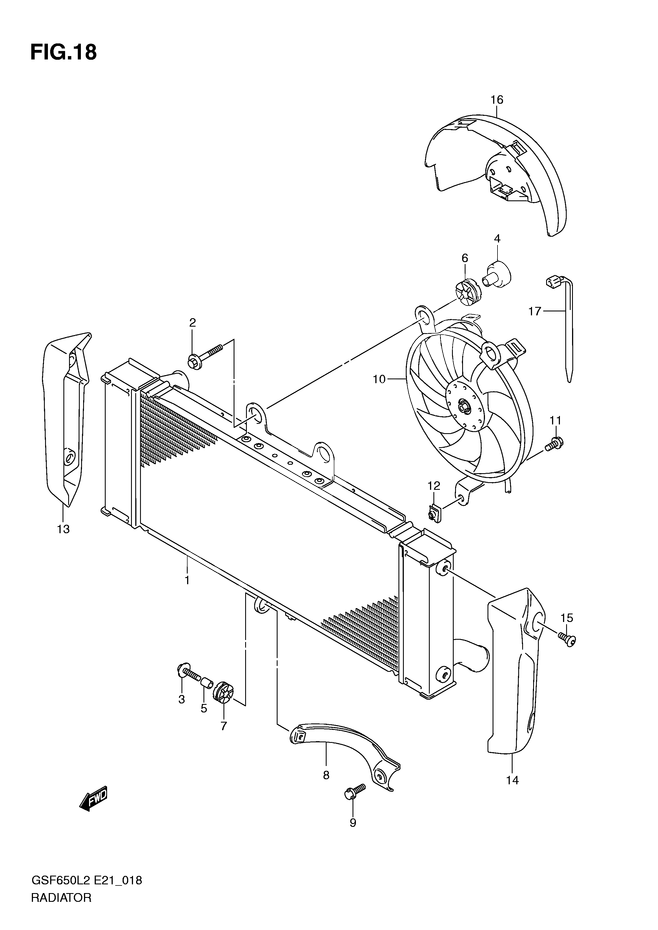RADIATEUR POUR BANDIT 650GSF650L2 2012