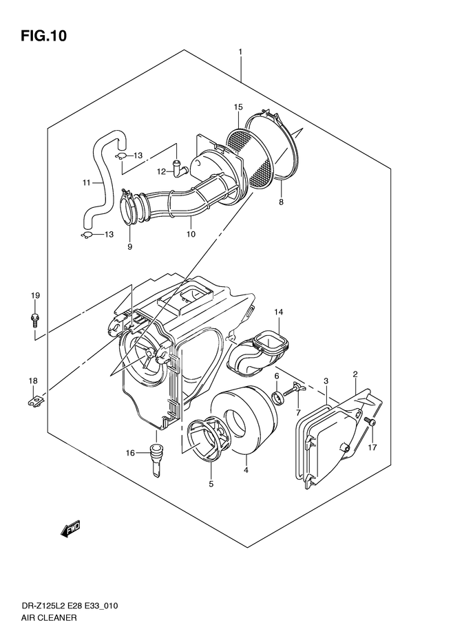 FILTRE A AIR POUR DR Z 125DR Z125LL2 2012